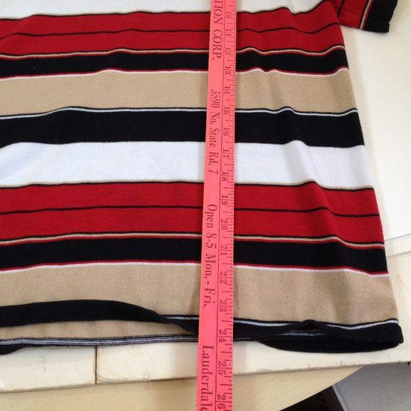 Sag Harbor Womans Knit Sweater Top Size 1X Great Striped Design - Picture 9 of 9